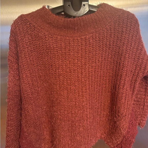 Women's Warm Rust Knit Sweater - Picture 7 of 10